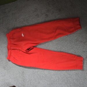 Mens nike sweatpants sz medium red orange